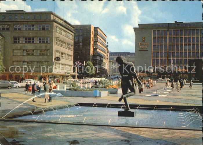 Essen Ruhr Gildenplatz Brunnen Skulptur