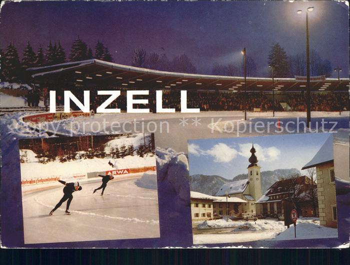 Inzell Traunstein Bayern Internationales Europaeisches Eislaufzentrum Winterspor