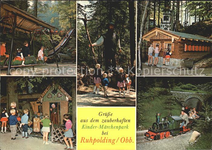 Ruhpolding Bayern Kinder Maerchenpark Kinderspielplatz Eisenbahn Lokomotive