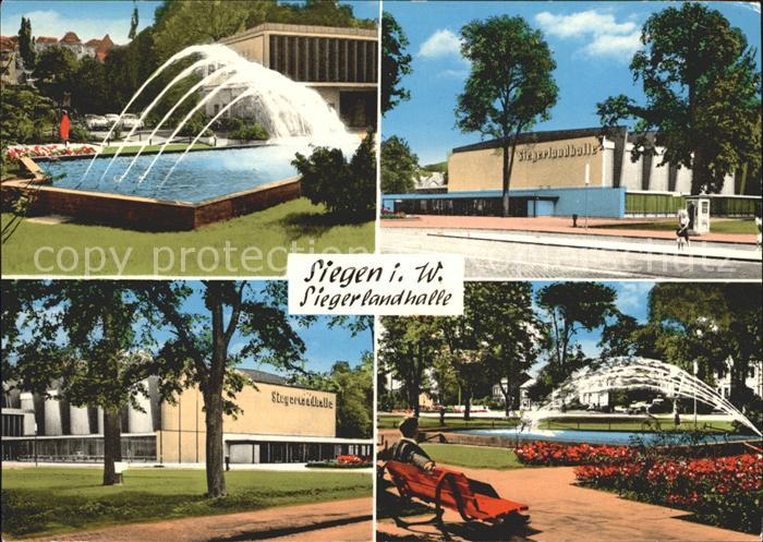 Siegen Westfalen Siegerlandhalle Wasserspiele Park