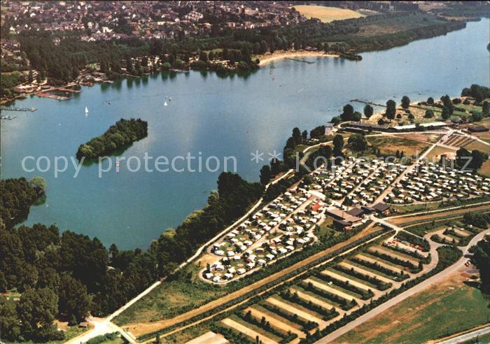 DuessELDORF  CITY Unterbacher See Camping Fliegeraufnahme
