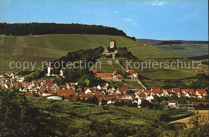 Beilstein Wuerttemberg Weinstaedtchen im Bottwartal Burg Langhans Kirche
