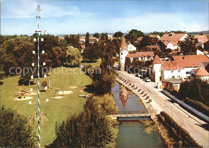 Abensberg Partie am Fluss Maibaum