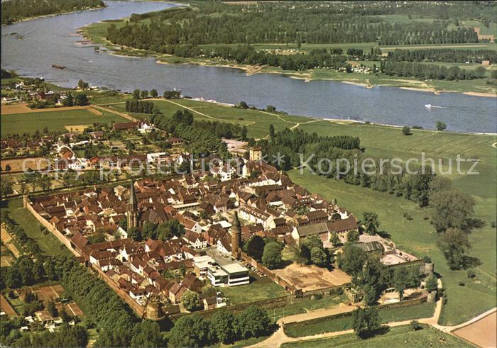 Zons Rhein NRW am Rhein Fliegeraufnahme
