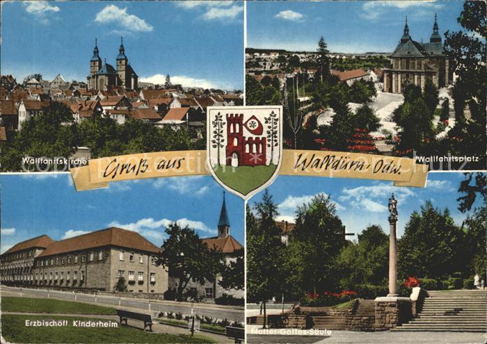 Wallduern Wallfahrtskiche Wallfahrtsplatz Kinderheim Mutter Gottes Saeule Wappen