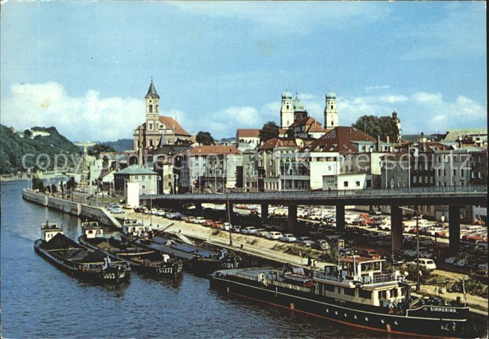 PAssAU Bayern Donauhafen mit neuer Schanzelbrueckenauffahrt Dreifuessestadt Frac