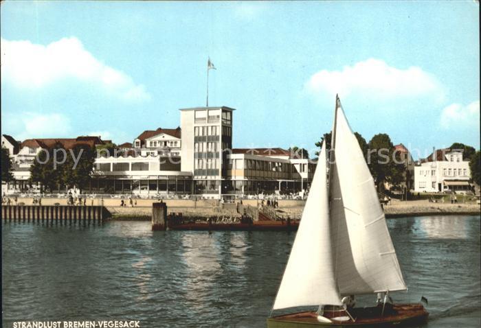 Vegesack Strandlust Restaurant Unterweser Segelboot