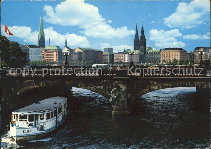 HAMBURG  CITY Lombardsbruecke und Innenstadt