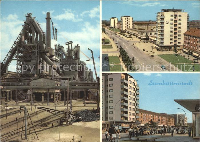 Eisenhuettenstadt Fabrik und Hochhaeuser