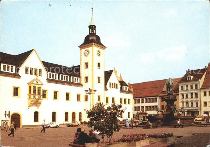 Freiberg Sachsen Obermarkt mit Rathaus