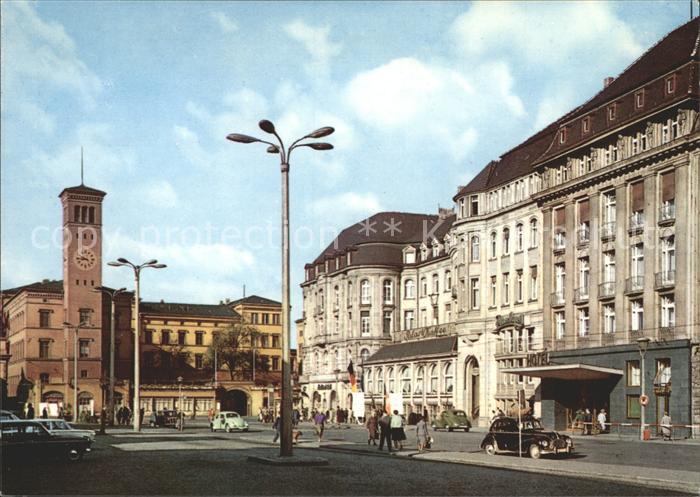 ERFURT  CITY Bahnhofsplatz mit Interhotel Erfurter Hof