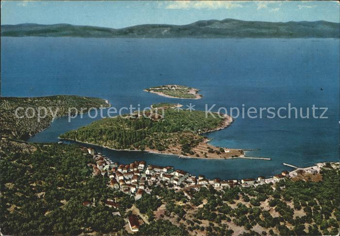Korfu Corfu Fliegeraufnahme mit Insel Paxi