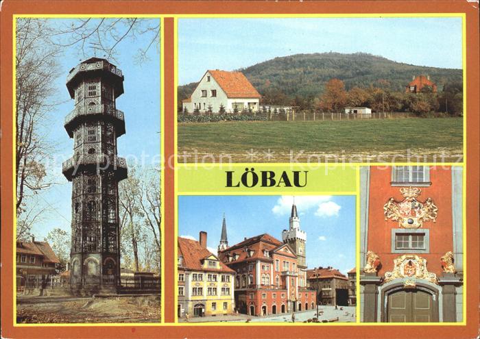 Loebau Sachsen AussichtsturmRathaus,Berg