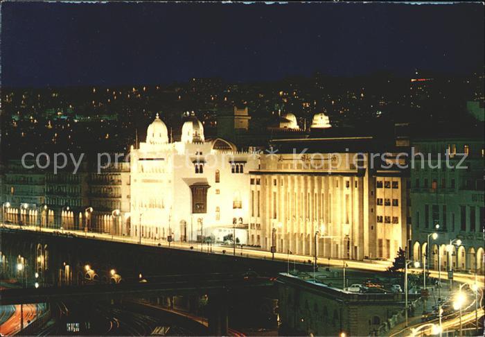 Algerien Alger IllumineeHotel de Ville et la Pre