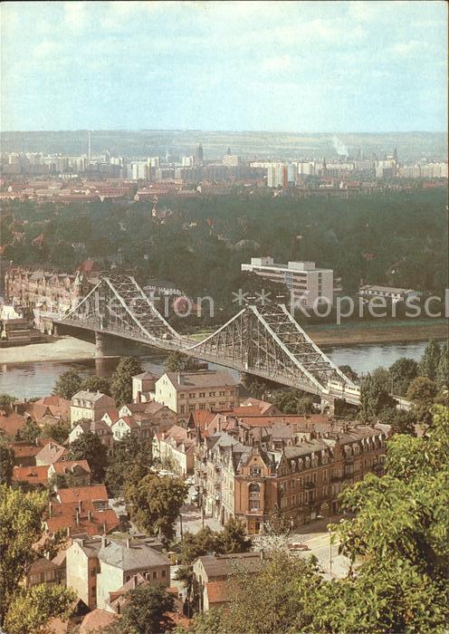 DRESDEN Elbe Blaues Wunder Loschwitzer Bruecke