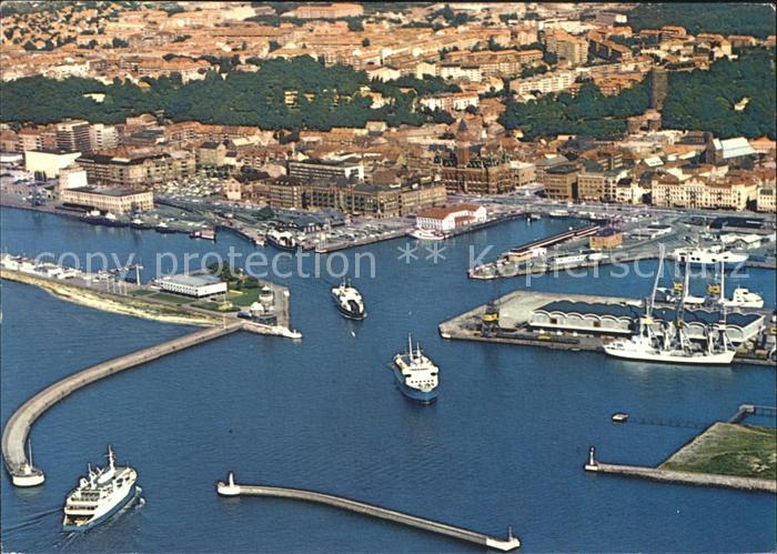 Haelsingborg Flygvy Faerjestationen Fliegeraufnahme