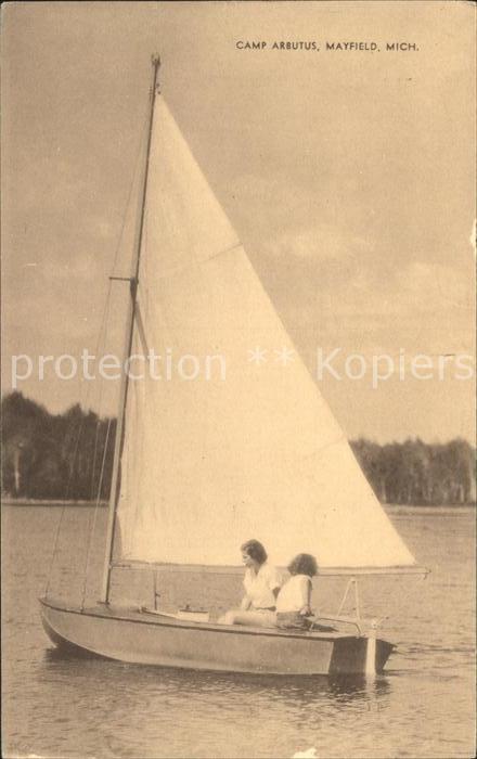 Mayfield Michigan Camp Arbutus Sailing Boat