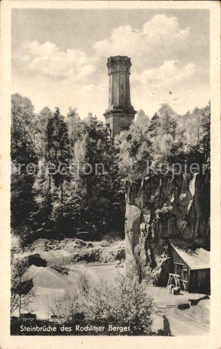Rochlitz Sachsen Steinbruecke des Rochlitzer Berges Turm