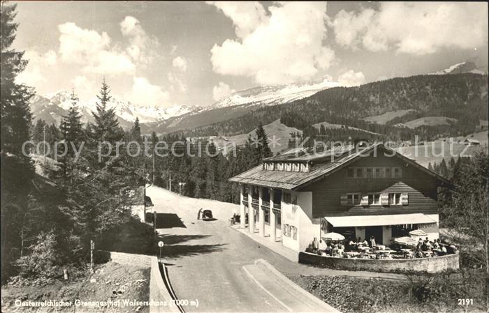 Walserschanz Kleinwalsertal oesterreichischer Grenzgasthof