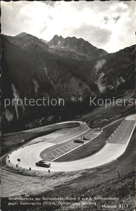 Krimml Scheitelstrecke der Gerlosstrasse Schoenmoosalm gegen Seekarspitze