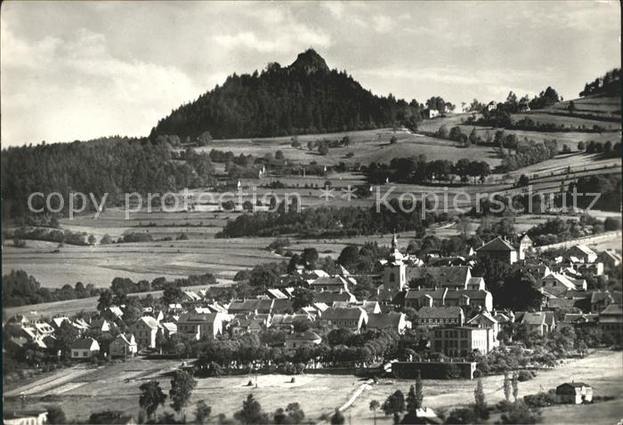 Jiretin pod Jedlovouk =St Georgenthal Ortsansicht mit Burg Tolsteijn Hrad Tolste