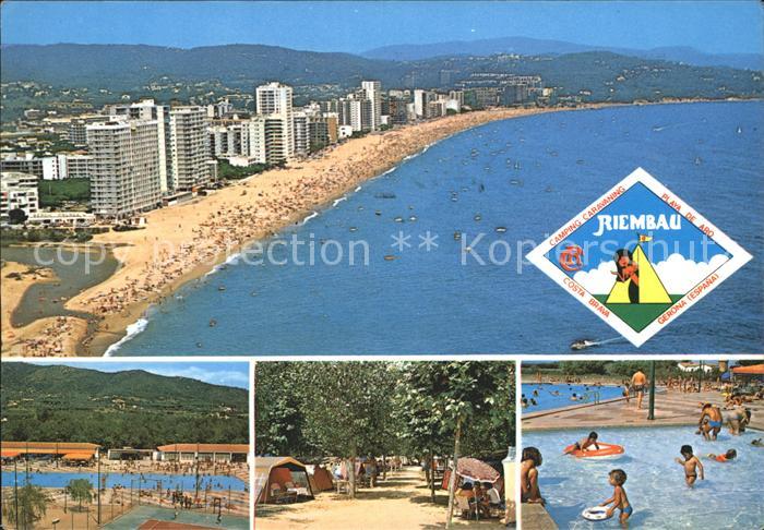 Playa de Aro Cataluna Camping Caravaning Riembau Swimming Pool Kueste Fliegerauf