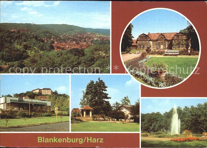 Blankenburg Harz Panorama Museum Schloss Stadtpark Thiepark Fontaene