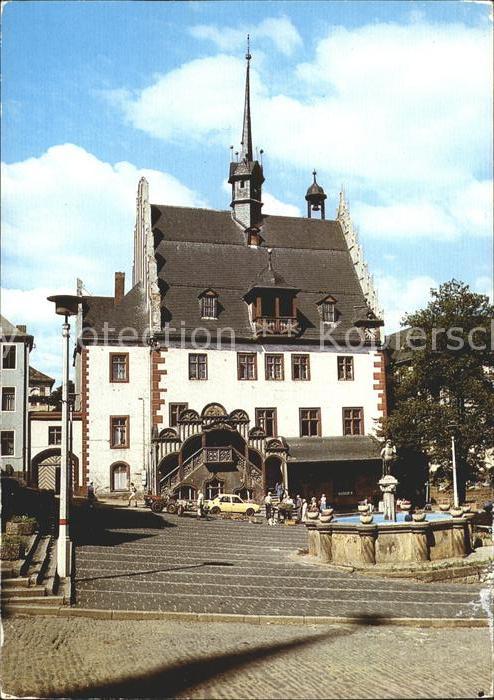 Poessneck Rathaus Brunnen