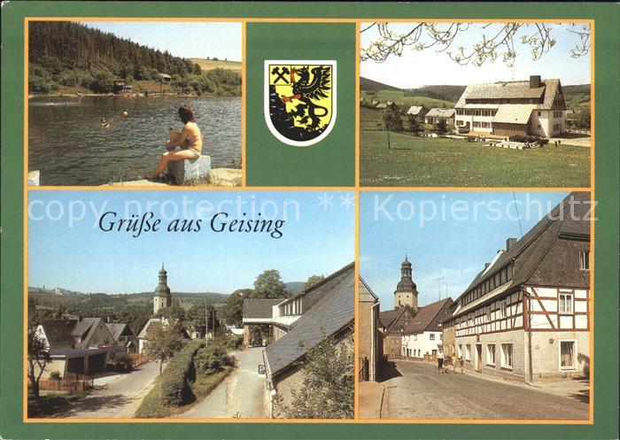Geising Erzgebirge Freibad Huettenteich Ferienheim Weinert Teilansicht Hauptstra