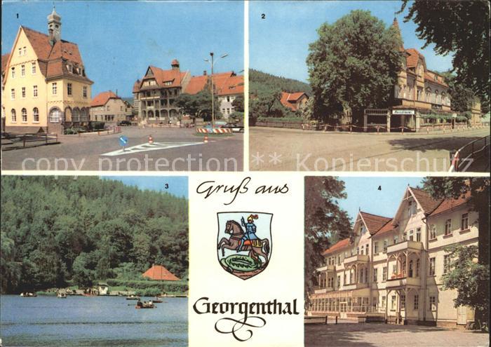 Georgenthal FDGB Heim Clara Zetkin Deutscher Hof Cafe Hammerteich Kurhotel Wappe