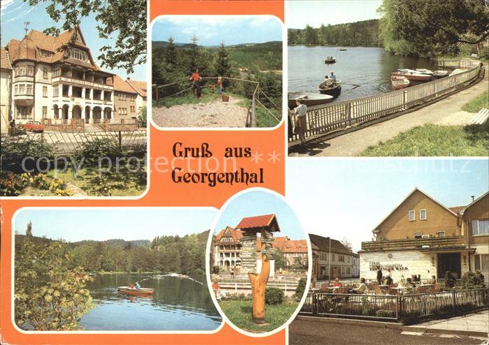 Georgenthal Hotel Deutscher Hof Schwabhaeuser Kopf Anlegestelle Hammerteich FDGB