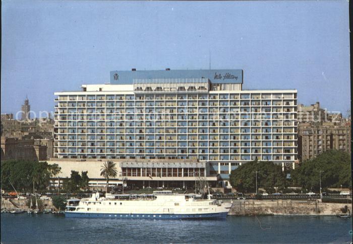 Cairo Egypt The Nile Hilton Hotel Boat Isis