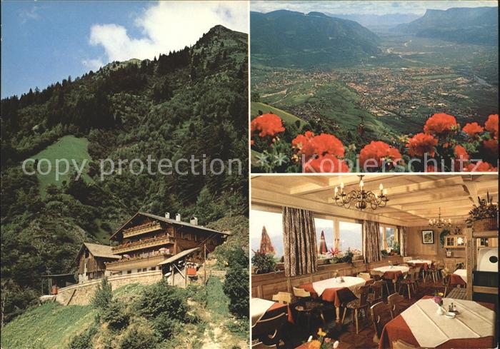 Dorf Tirol Gasthaus Talbauer Panorama Naturpark Texelgruppe