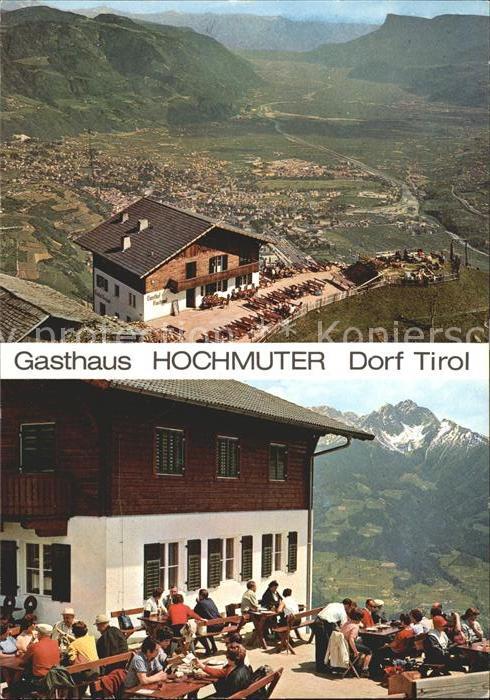 Dorf Tirol Gasthaus Hochmut Alpenpanorama