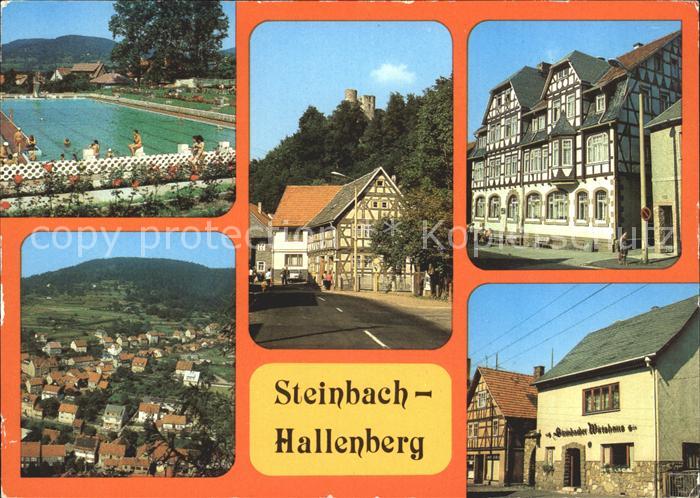 Steinbach-Hallenberg Schwimmbad Hallenburg FDGB Erholungsheim Steinbacher Wirtsh
