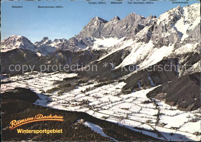 Ramsau Dachstein Steiermark Wintersportgebiet Hochplateau Alpenpanorama Fliegera