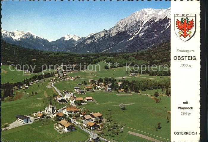 Obsteig Tirol Mieminger Hochplateau Lechtaler Alpen Mieminger Kette Wappen Flieg