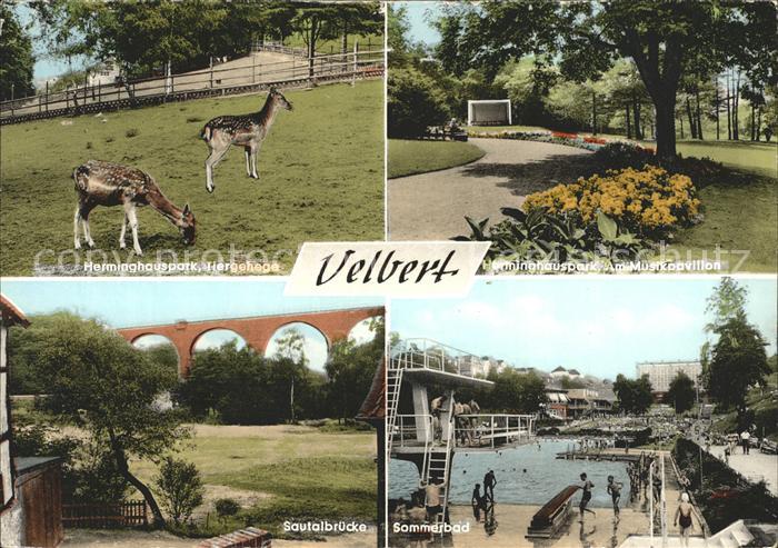 Velbert Herminghauspark Tiergehege Musikpavillon Sommerbad Sautalbruecke
