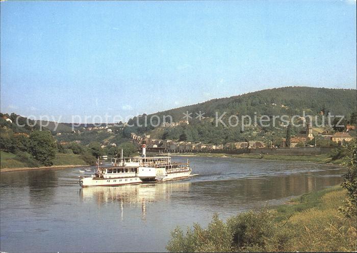 Dampfer Seitenrad Oberdeckdampfer WeltfriedenWeisse Flotte Dresden