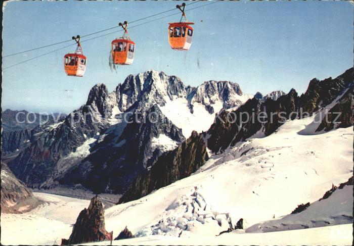 Seilbahn Aiguille du Midi Vallee Blanche Drus Verte Droites