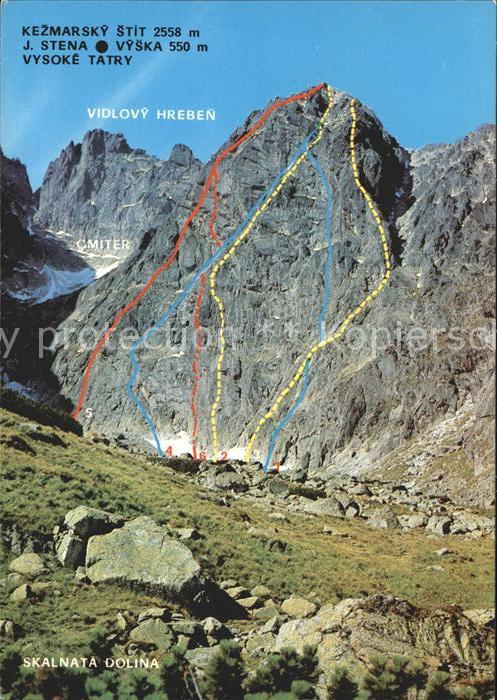 Bergsteigen Klettern Skalnata Dolina Kezmarsky Stit J. Stena Vyska Vysoke Tatry