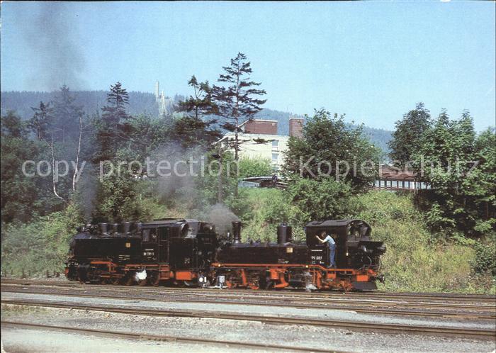 Lokomotive 99-1791 99-585 Bahnhof Oberwiesenthal