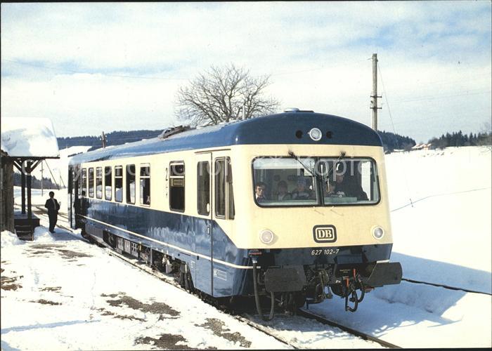 Eisenbahn DB Triebwagen 627 102-7 Bahnhof Hellengerst