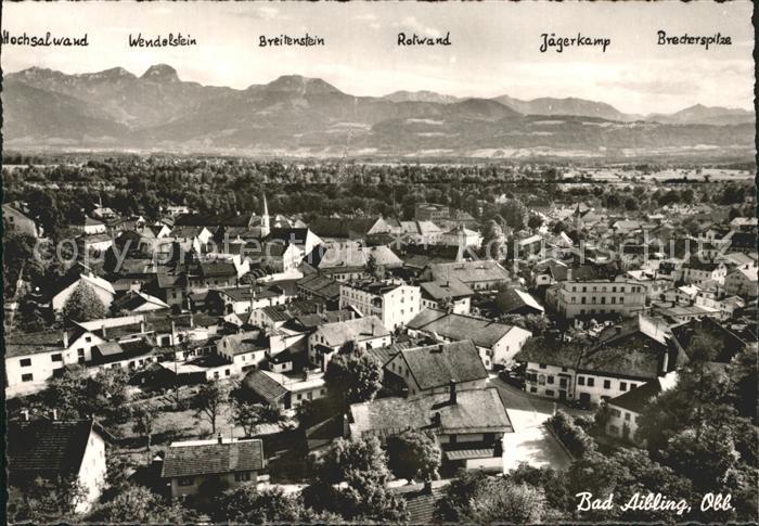 Bad Aibling Stadtblick mit Alpenpanorama