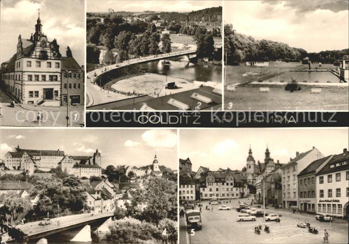 Colditz Rathaus Bruecke Waldbad Schloss Marktplatz