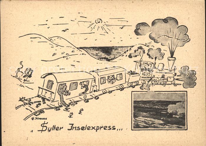SYLT Insel Schleswig-Holstein Sylter Inselexpress Illustration