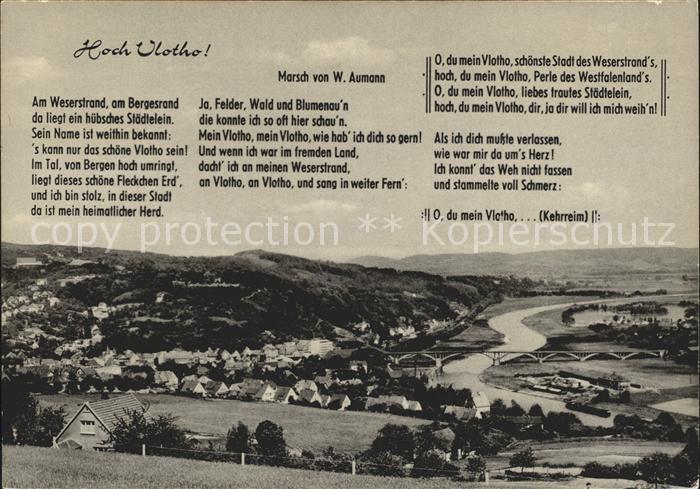 Vlotho Panorama vom Winterberg mit Amthausberg