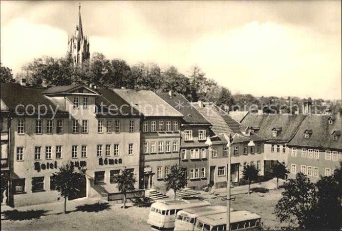 Koenigsee Thueringen Markt mit Stadtkirche Hotel zum Loewen