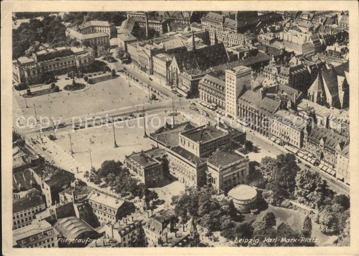 LEIPZIG Sachsen Karl Marx Platz Fliegeraufnahme
