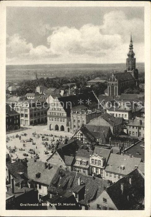 Greifswald Mecklenburg Vorpommern Blick von St Marien